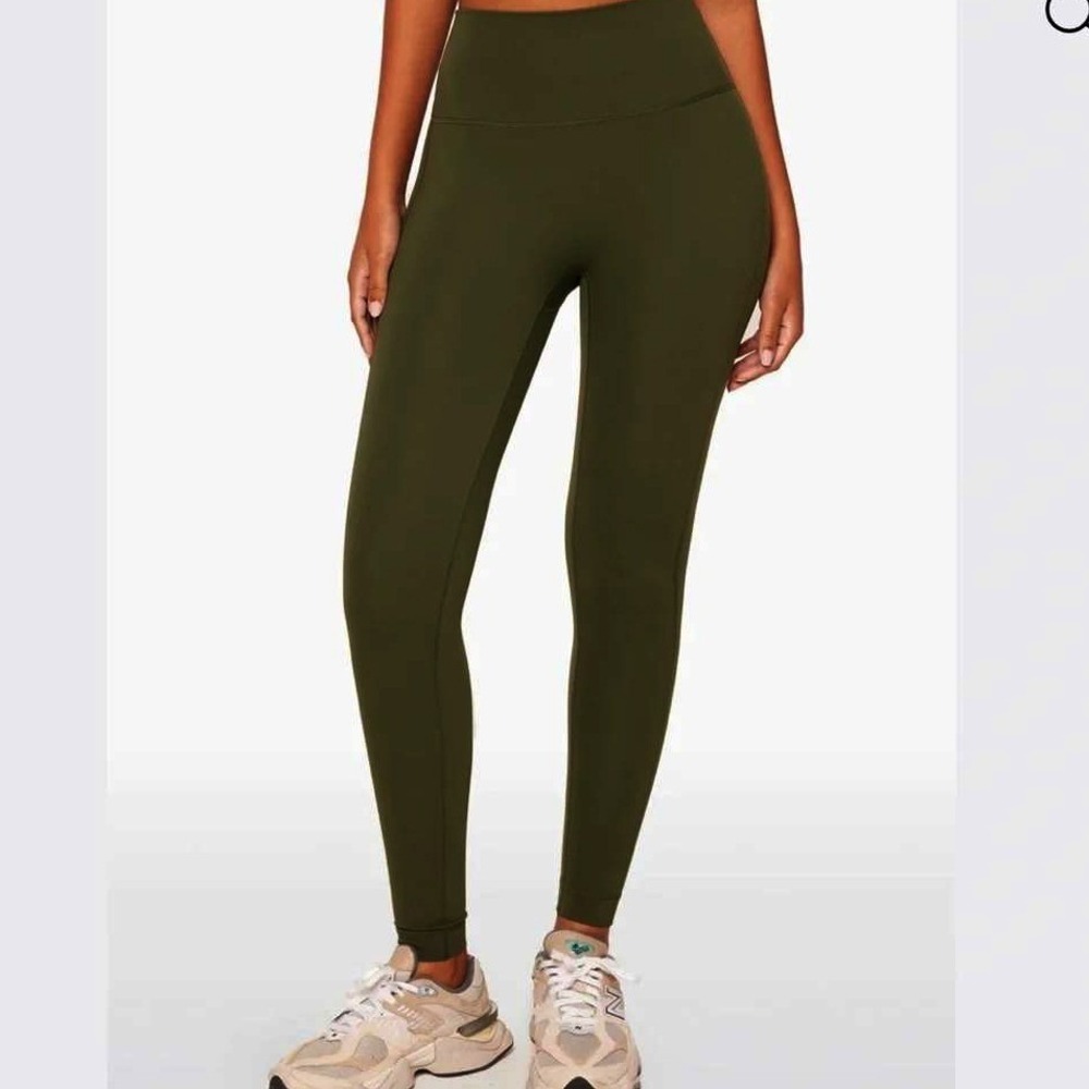 SET Active Leggings Women S Dark Olive Sportbody High Rise Full Length Slimming